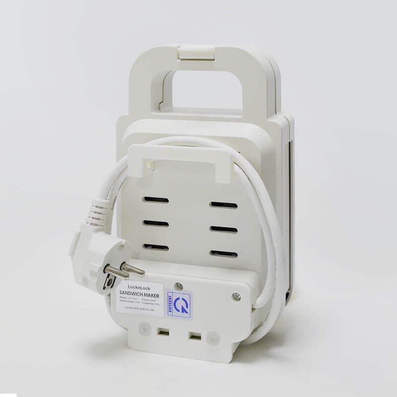 Máy Kẹp Nướng Bánh Locknlock Bianco Sandwich Maker - 220V, 50Hz, 600W - Màu Ngà - EJB126IVY, , large image number null